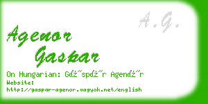 agenor gaspar business card